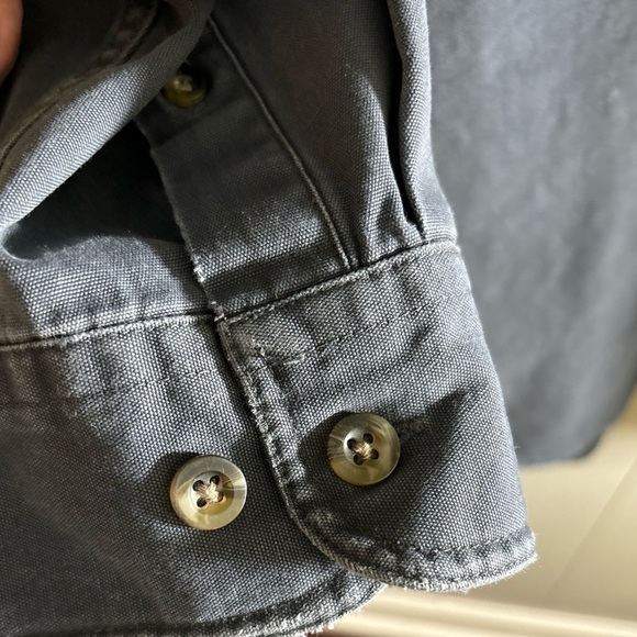 REDHEAD MENS SIZE 2XL BLUE/GREY COLOR  100% COTTON SHIRT GOOD WEIGHT WORK SHIRT - Picture 6 of 7